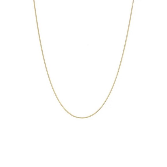 NEW SNAKE CHAIN 18K GOLD THIN NECKLACE, NICE NECKLACE, CUTE NECKLACE. - Picture 3 of 5